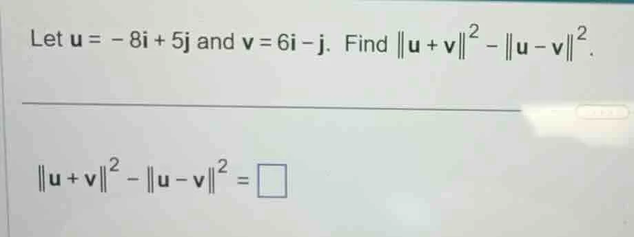 let \\( \\mathbf{u} = -8\\mathbf{i} + 5\\mathbf{j} \\) and \\( \\mathbf…