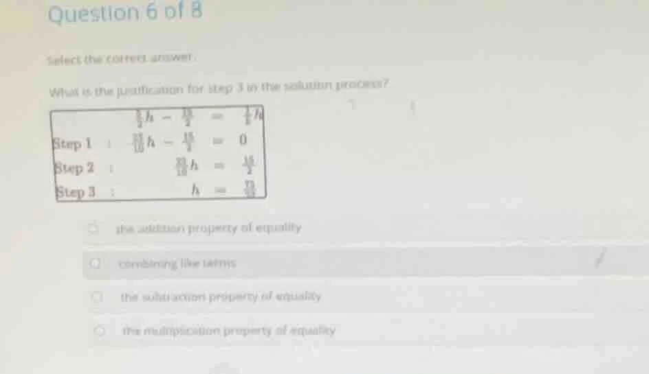 question 6 of 8 select the correct answer. what is the justification fo…