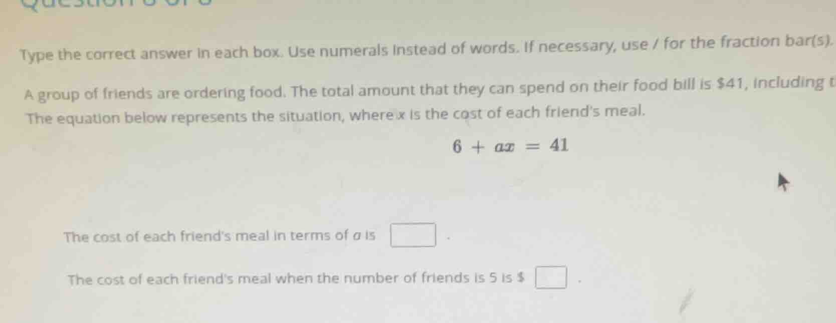 type the correct answer in each box. use numerals instead of words. if …