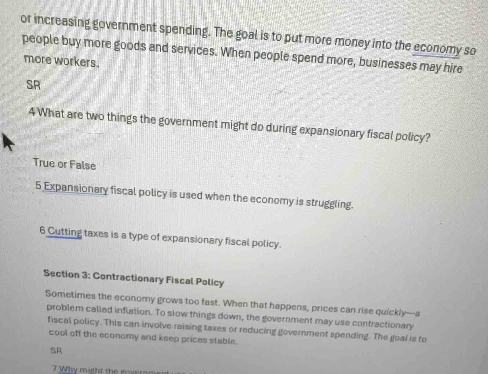 or increasing government spending. the goal is to put more money into t…