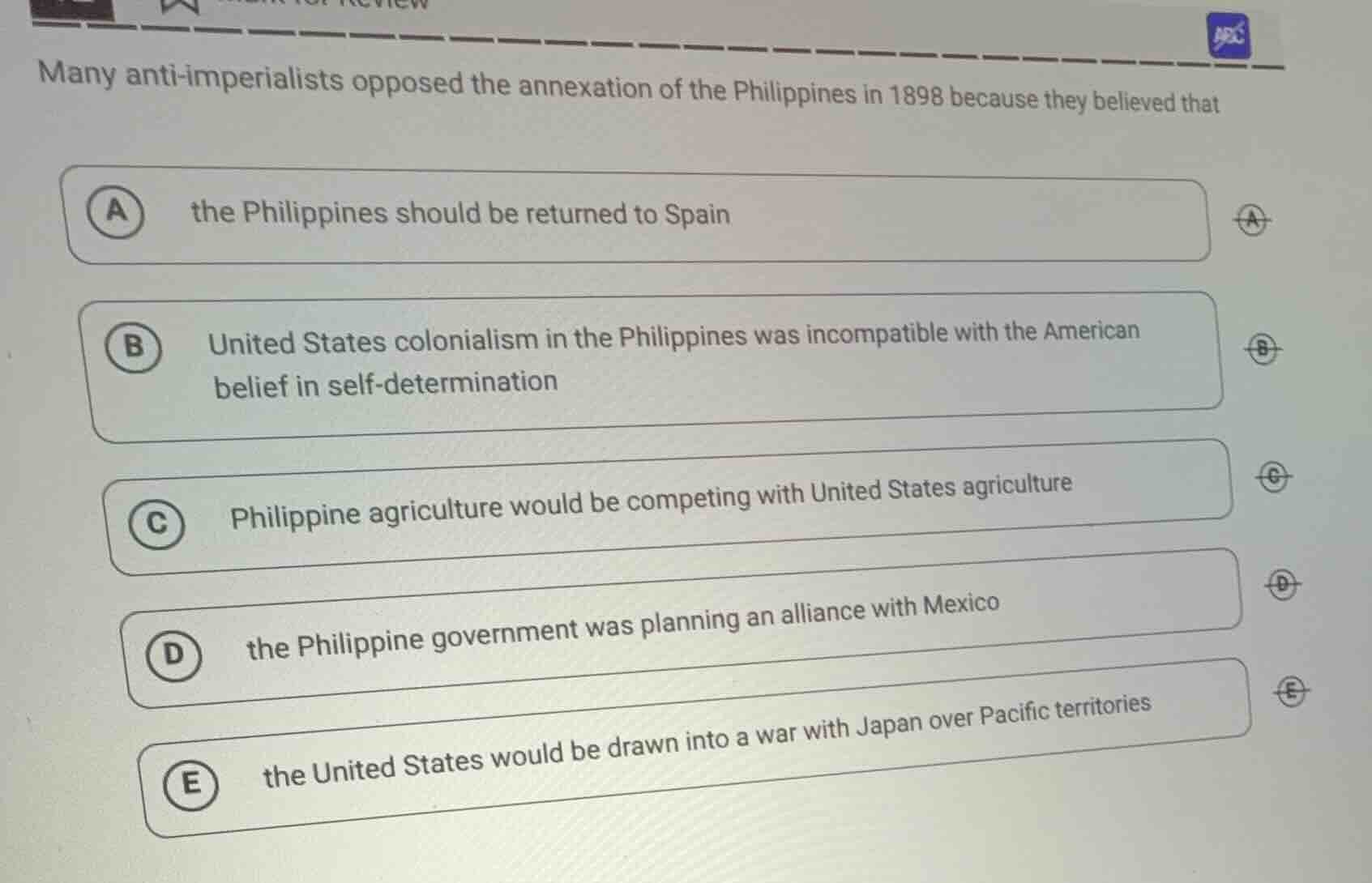 many anti - imperialists opposed the annexation of the philippines in 1…