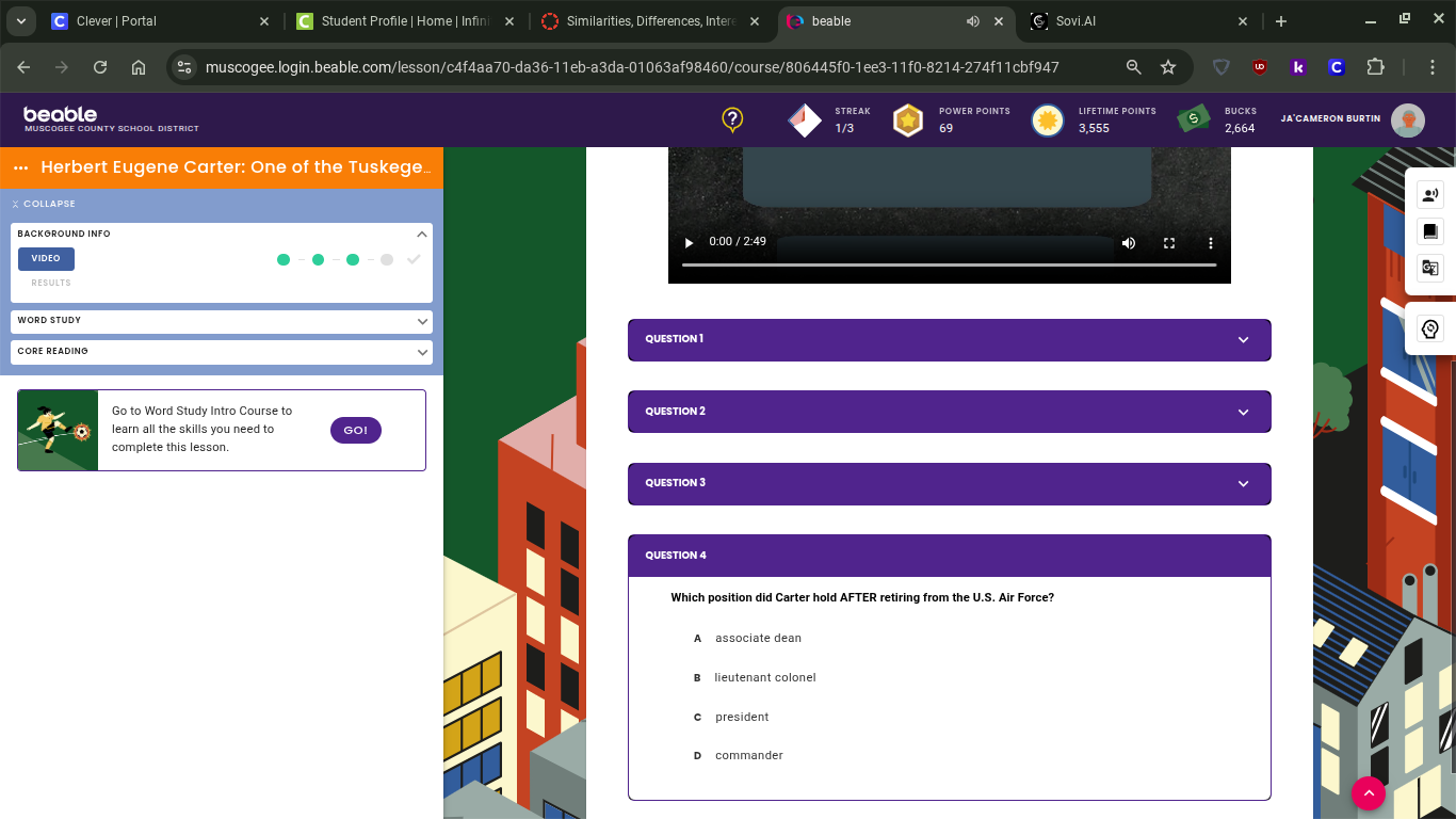 question 4 which position did carter hold after retiring from the u.s. …
