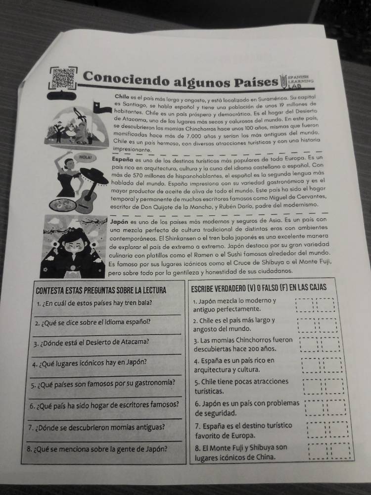 conociendo algunos países chile es el país más largo y angosto, y está …