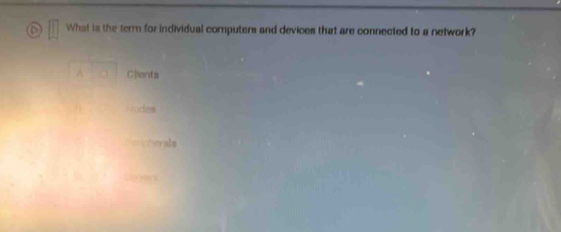 what is the term for individual computers and devices that are connecte…