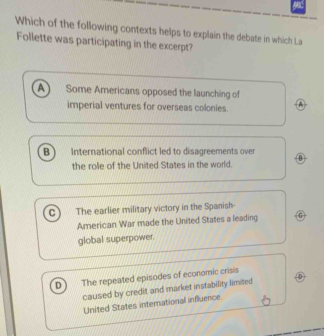 which of the following contexts helps to explain the debate in which la…