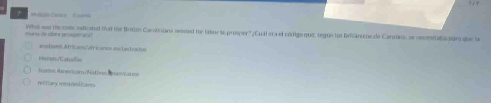 module check 3 items what was the code indicated that the british carol…