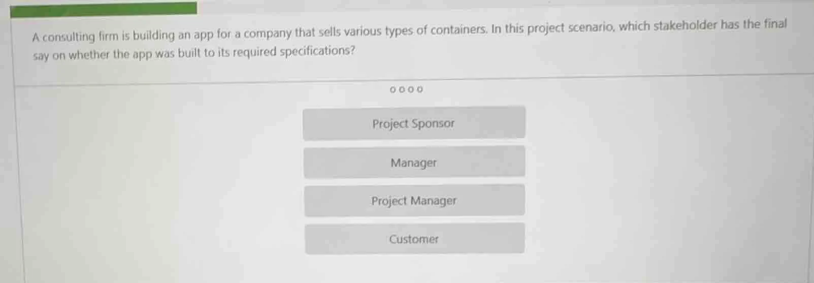 a consulting firm is building an app for a company that sells various t…