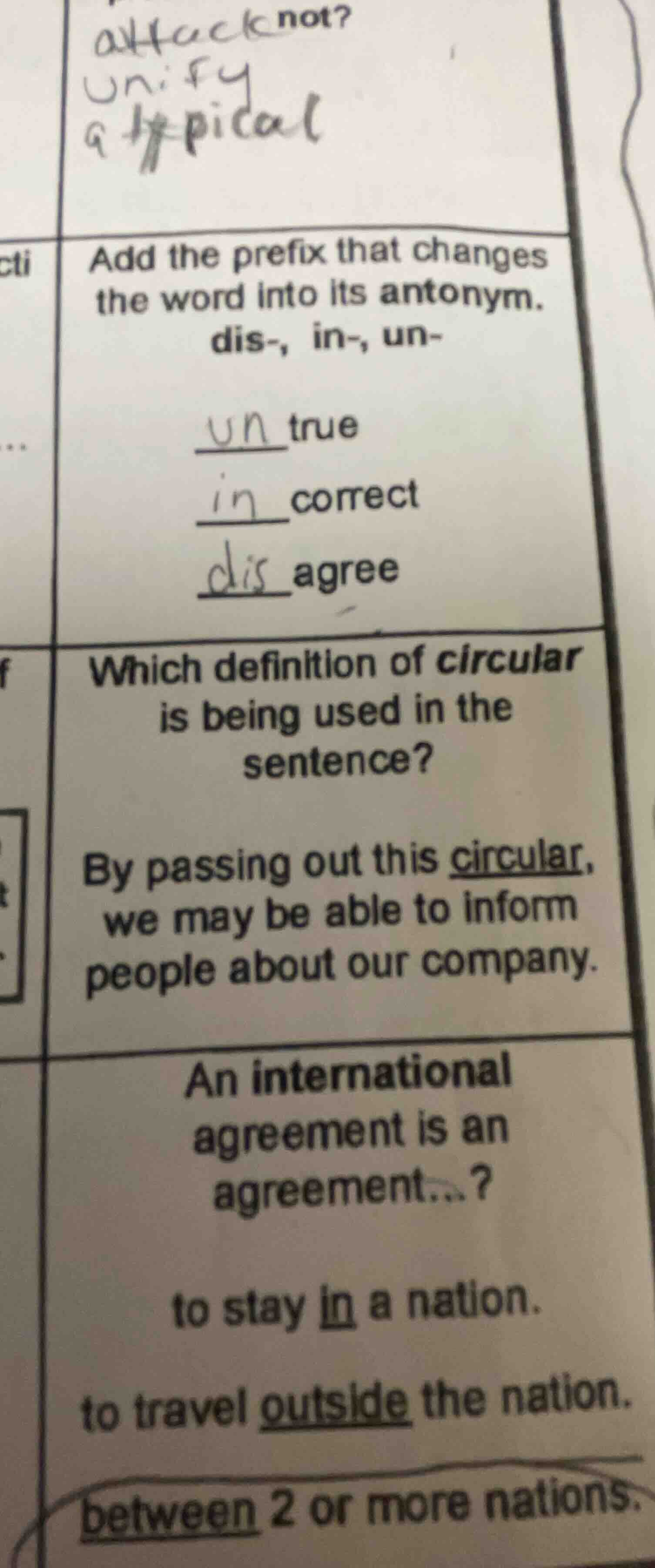 add the prefix that changes the word into its antonym. dis-, in-, un- _…