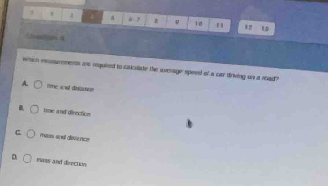 which measurements are required to calculate the average speed of a car…