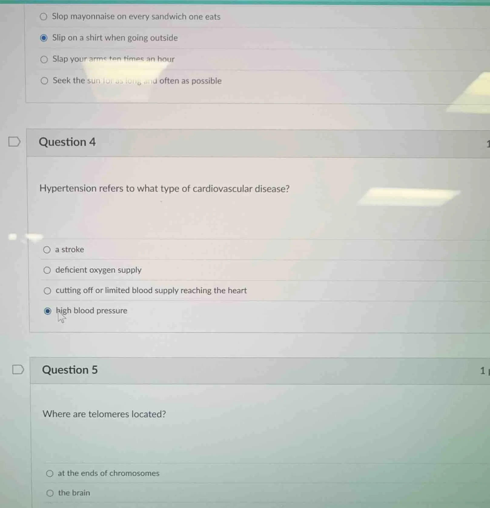 question 4 hypertension refers to what type of cardiovascular disease? …