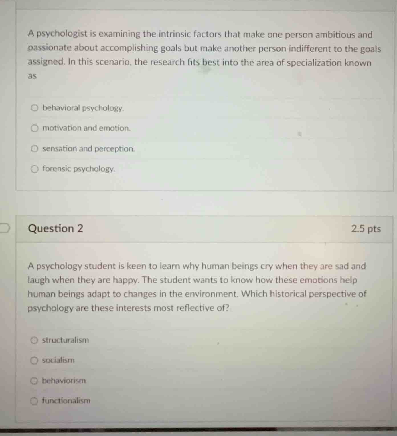 a psychologist is examining the intrinsic factors that make one person …