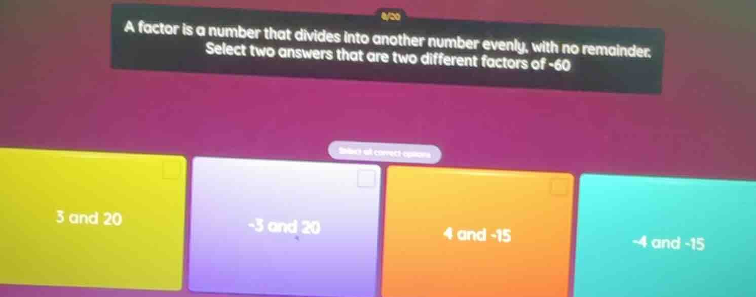 a factor is a number that divides into another number evenly, with no r…
