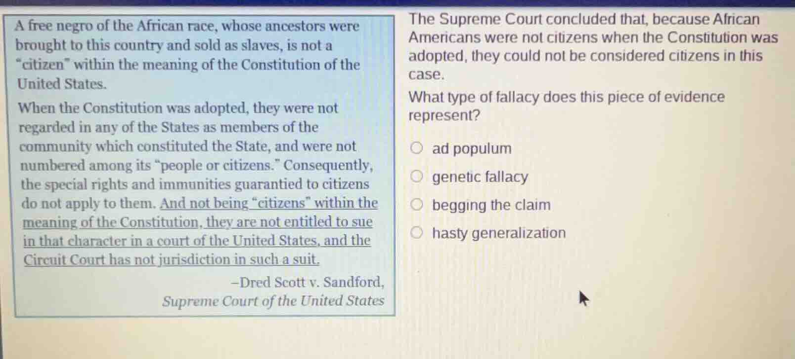 a free negro of the african race, whose ancestors were brought to this …