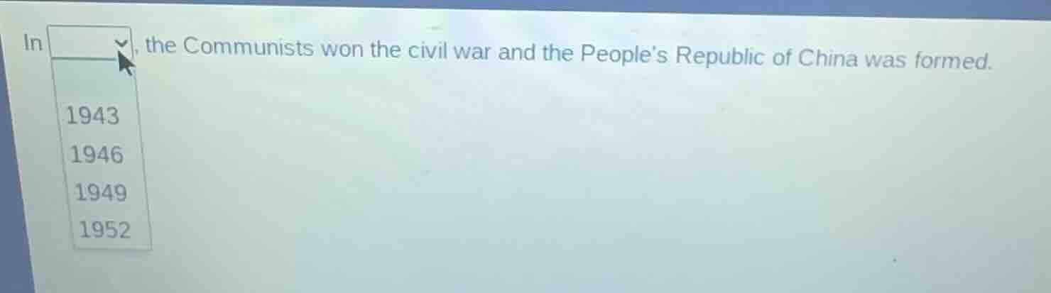 in , the communists won the civil war and the peoples republic of china…