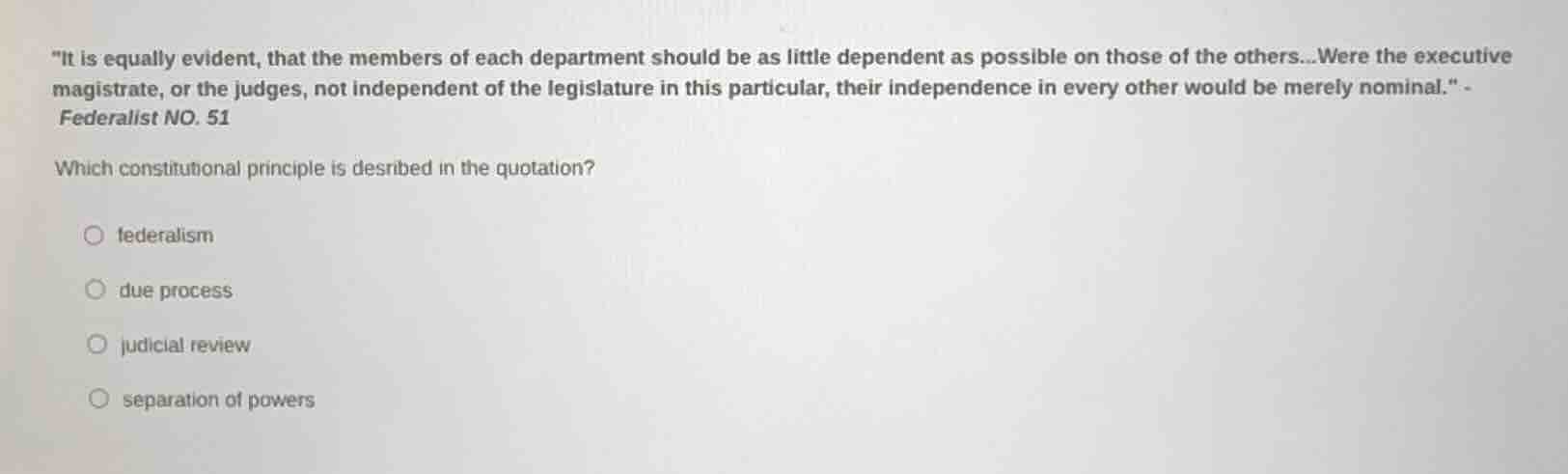it is equally evident, that the members of each department should be as…