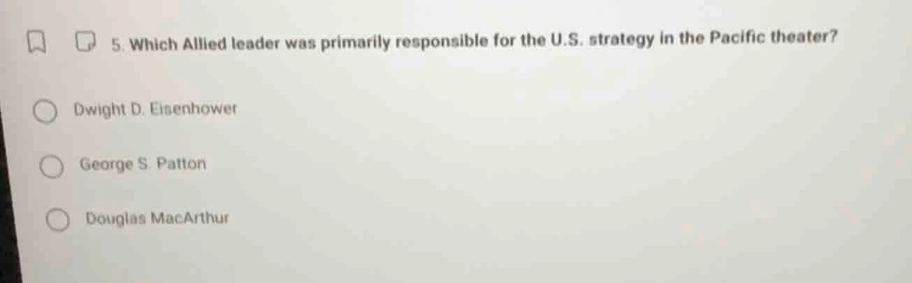5. which allied leader was primarily responsible for the u.s. strategy …