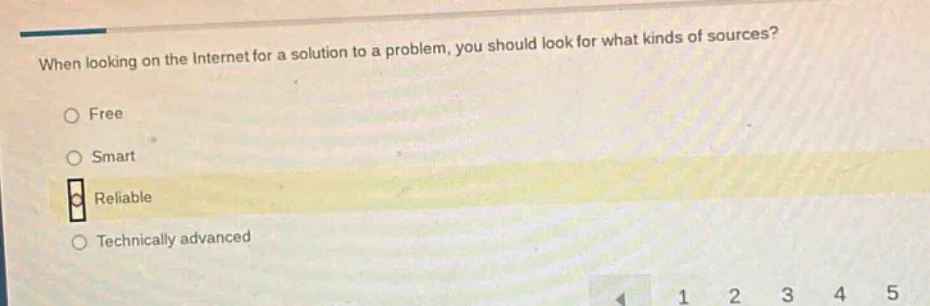 when looking on the internet for a solution to a problem, you should lo…