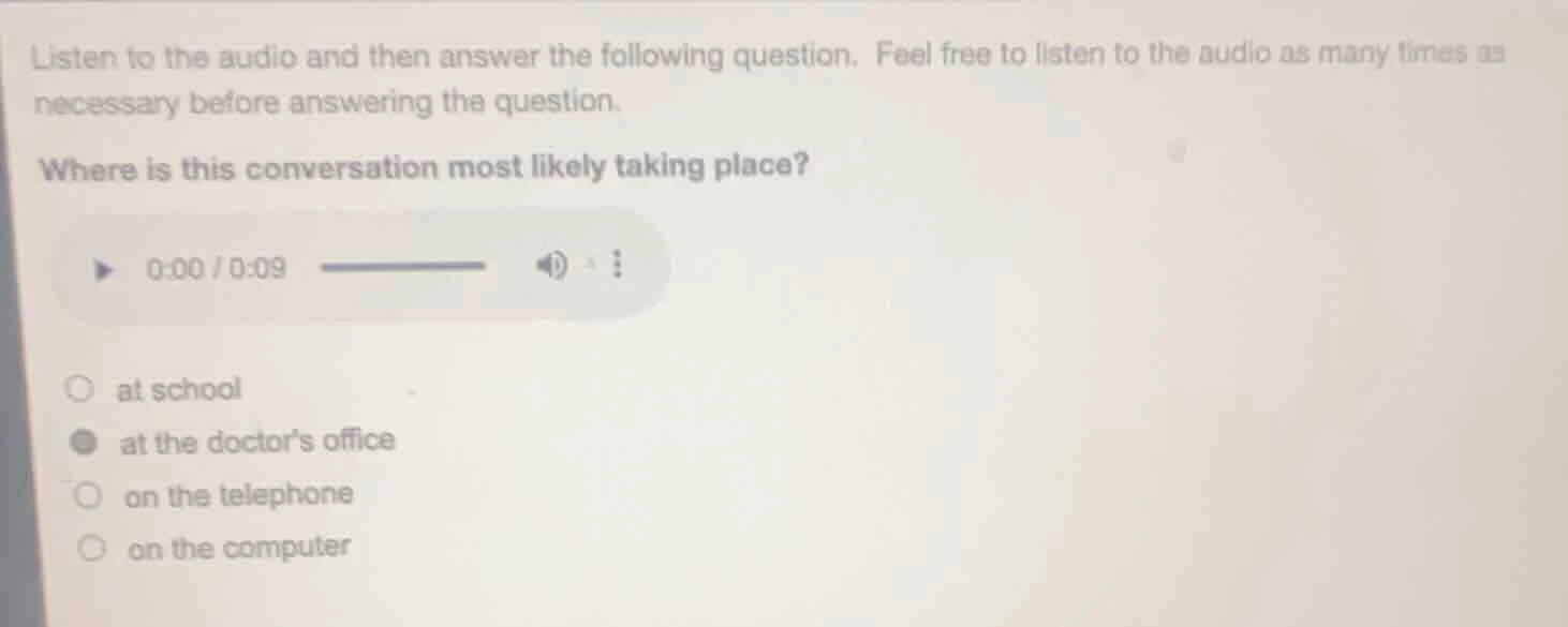 listen to the audio and then answer the following question. feel free t…