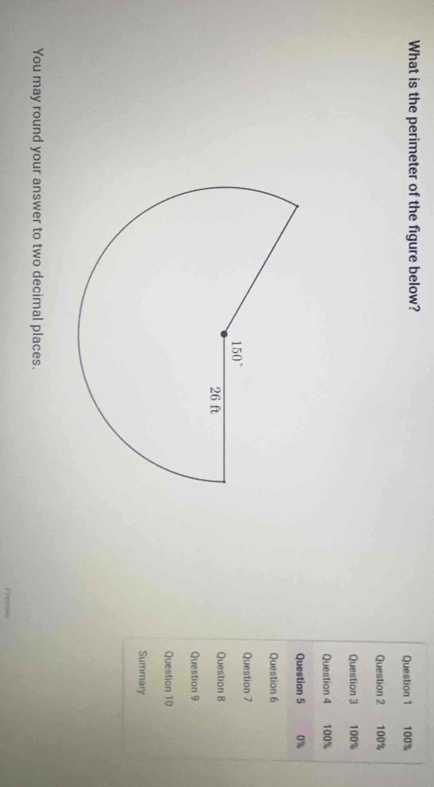 what is the perimeter of the figure below? you may round your answer to…