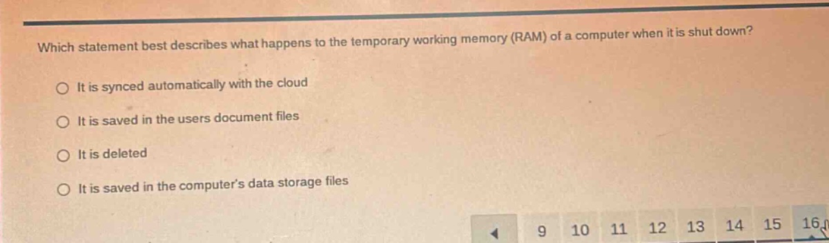 which statement best describes what happens to the temporary working me…