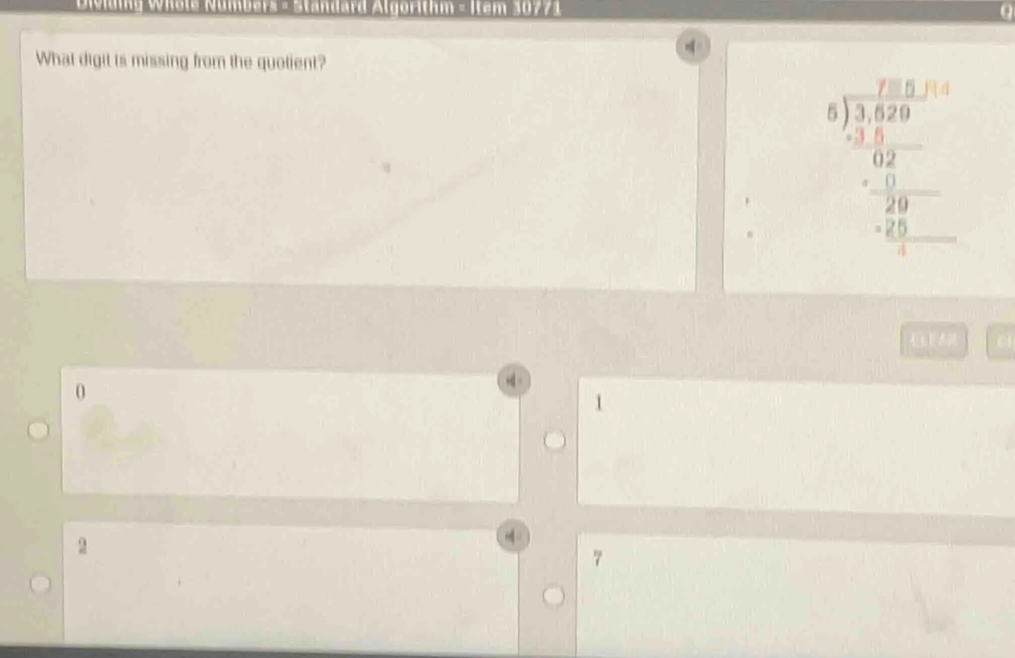 what digit is missing from the quotient? (the long - division process f…
