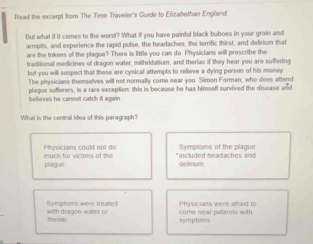 read the excerpt from the time traveler’s guide to elizabethan england.…