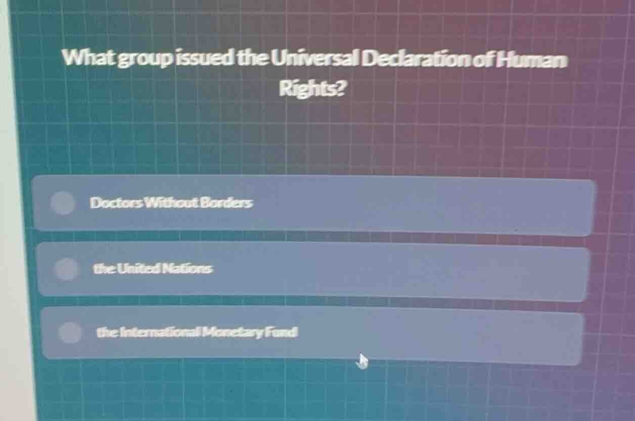 what group issued the universal declaration of human rights? doctors wi…