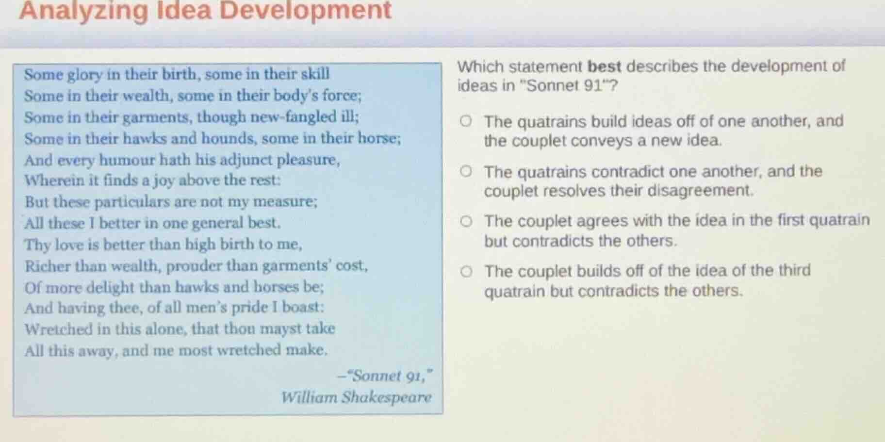 analyzing idea development some glory in their birth, some in their ski…