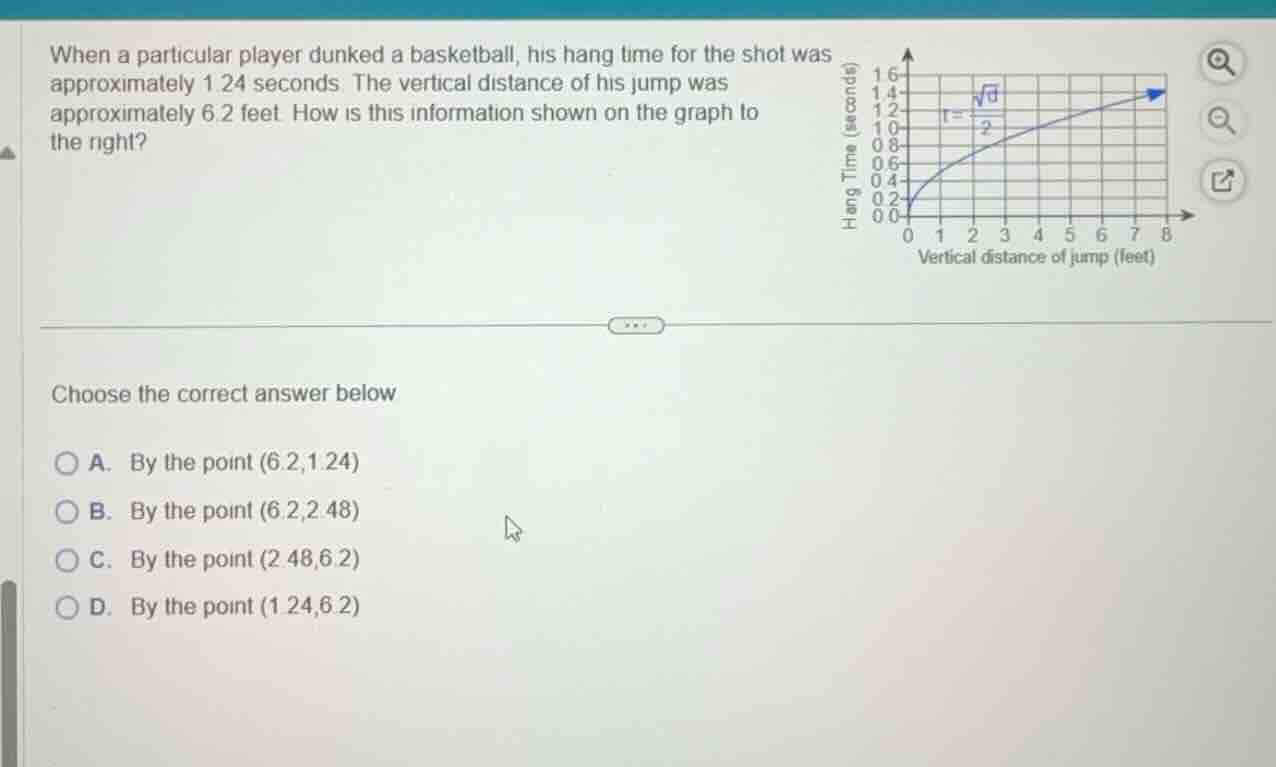 when a particular player dunked a basketball, his hang time for the sho…
