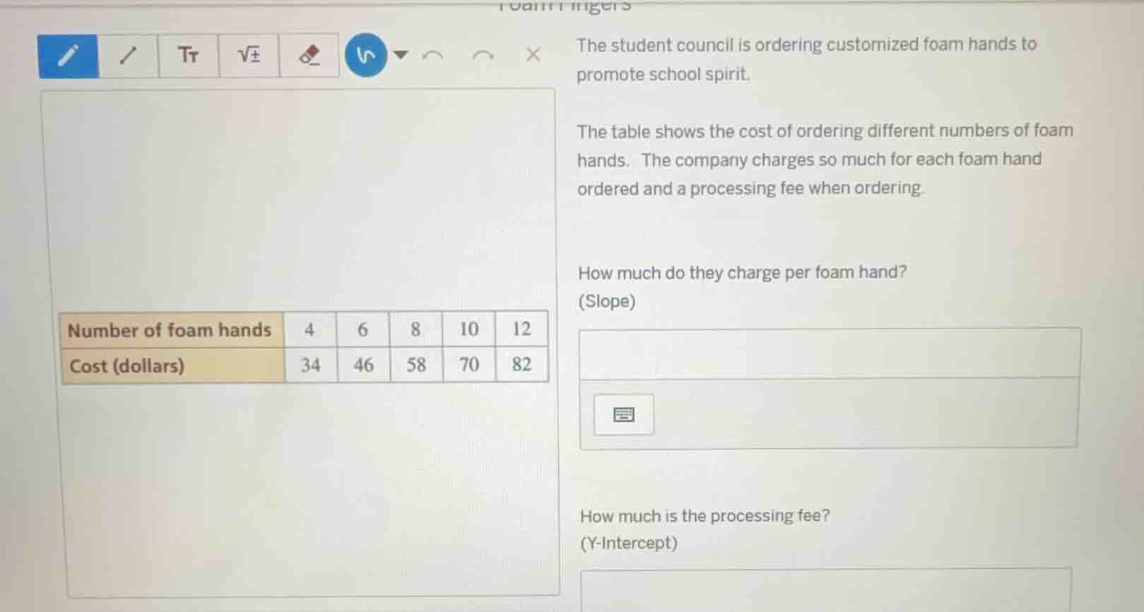 the student council is ordering customized foam hands to promote school…
