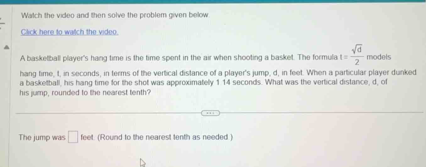 watch the video and then solve the problem given below click here to wa…