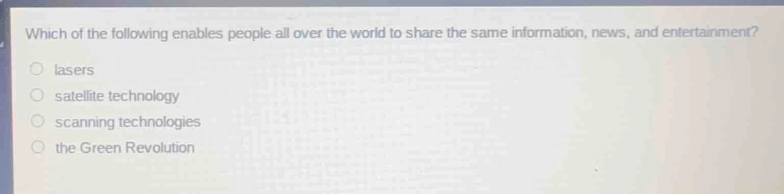 which of the following enables people all over the world to share the s…