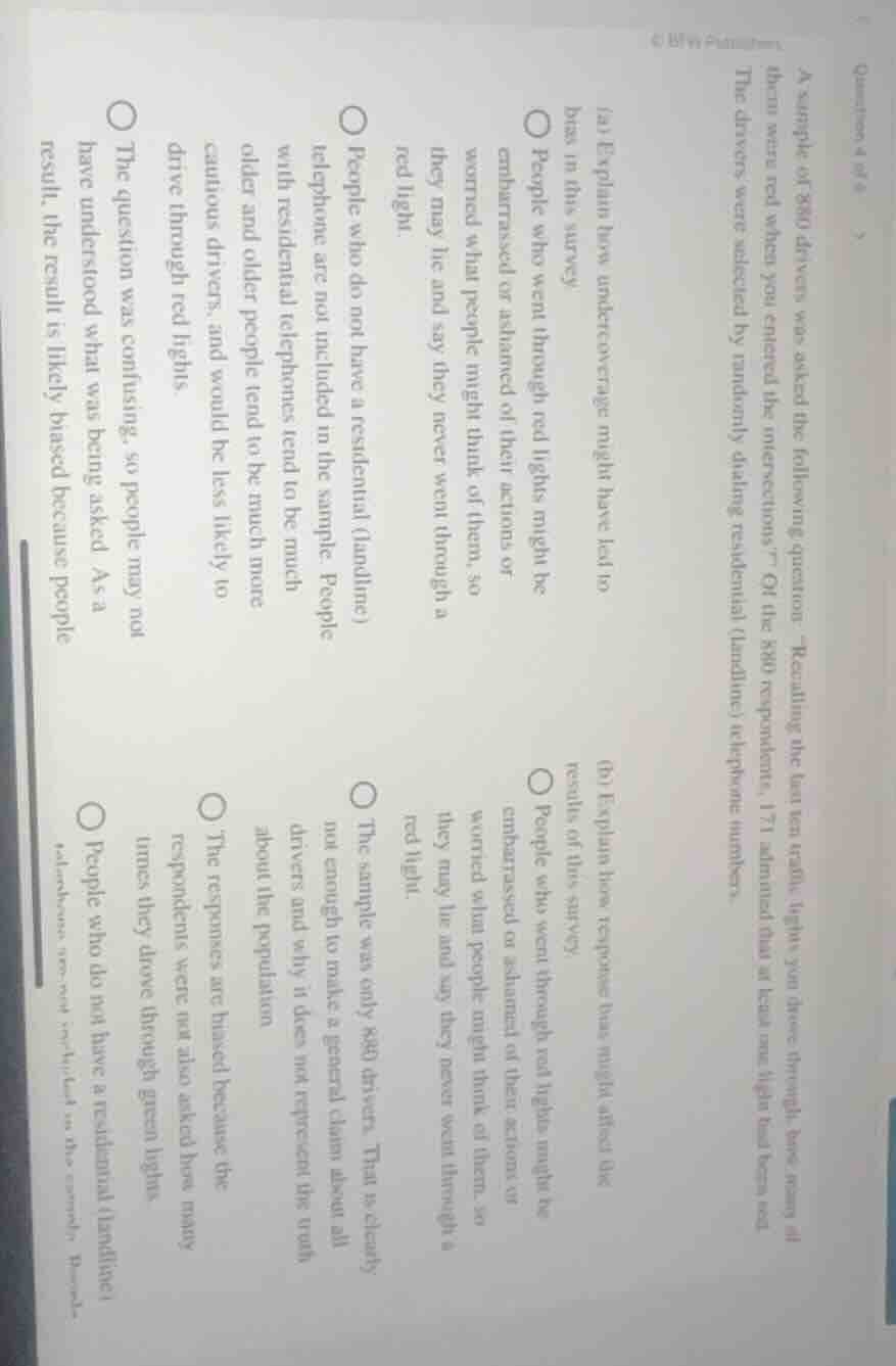 question 4 of 9 a sample of 860 drivers was asked the following questio…