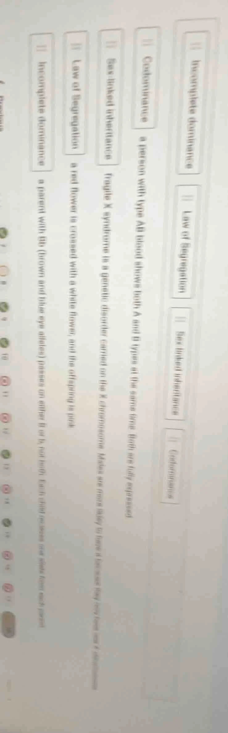 incomplete dominance law of segregation sex - linked inheritance codomi…