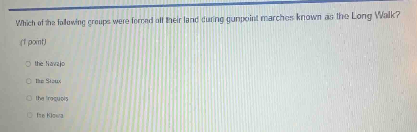 which of the following groups were forced off their land during gunpoin…