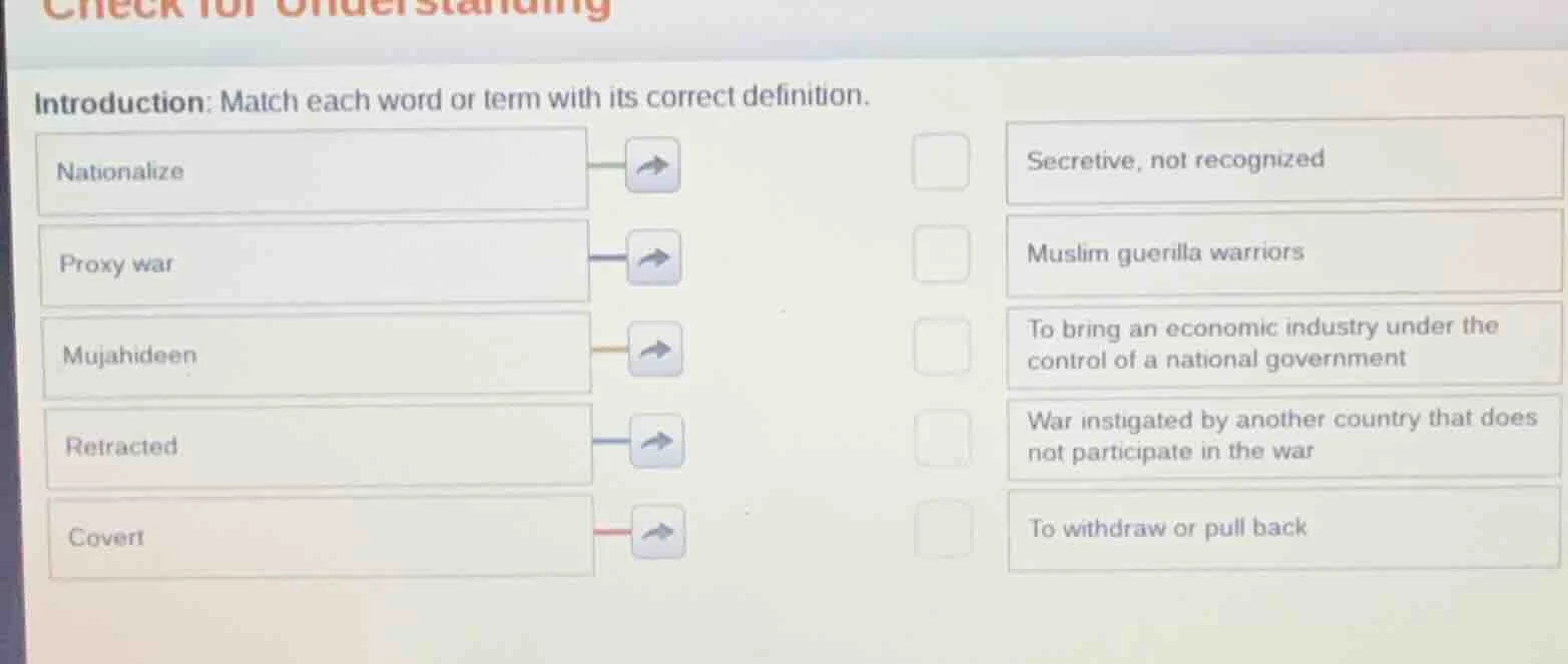 introduction: match each word or term with its correct definition. nati…