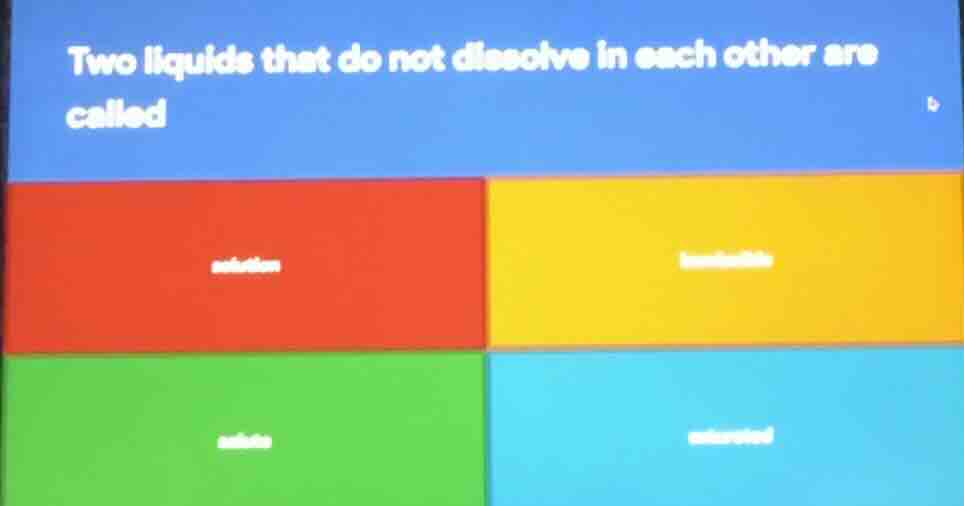 two liquids that do not dissolve in each other are called solution inso…