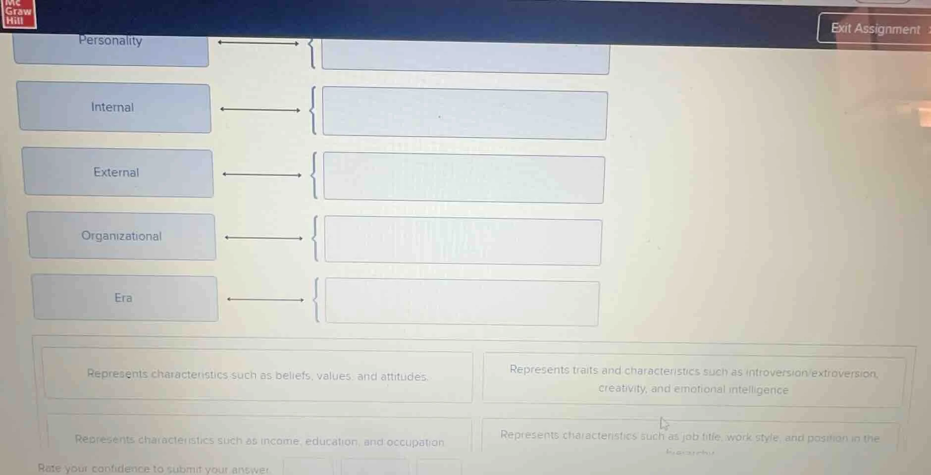 personality internal external organizational era represents characteris…