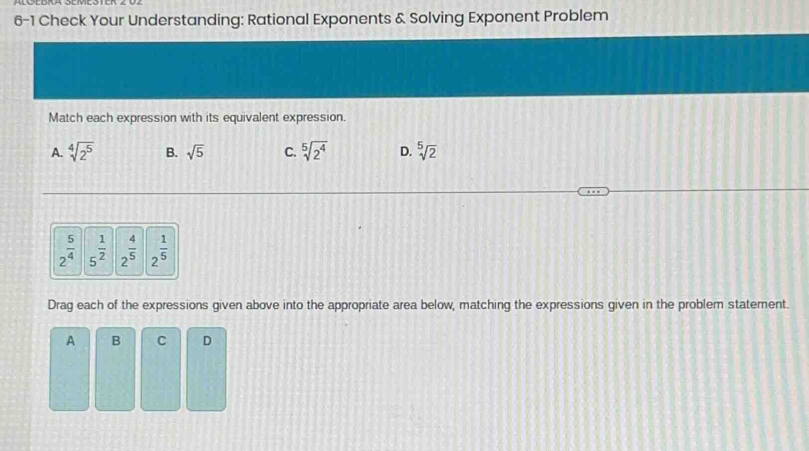 6-1 check your understanding: rational exponents & solving exponent pro…