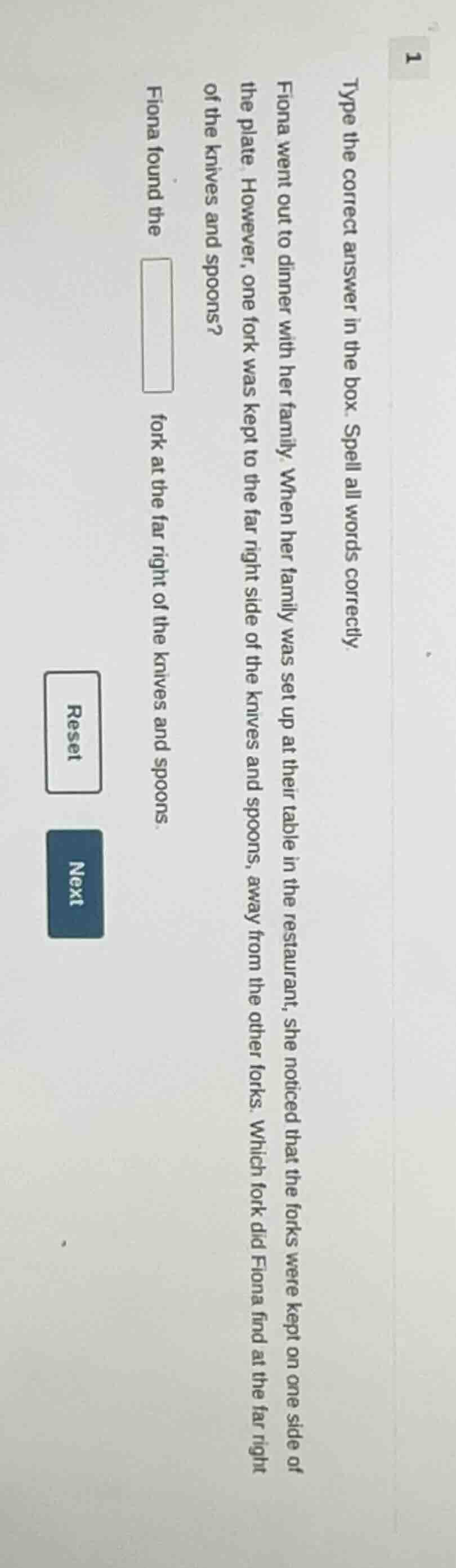 type the correct answer in the box. spell all words correctly. fiona we…