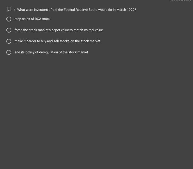 4. what were investors afraid the federal reserve board would do in mar…