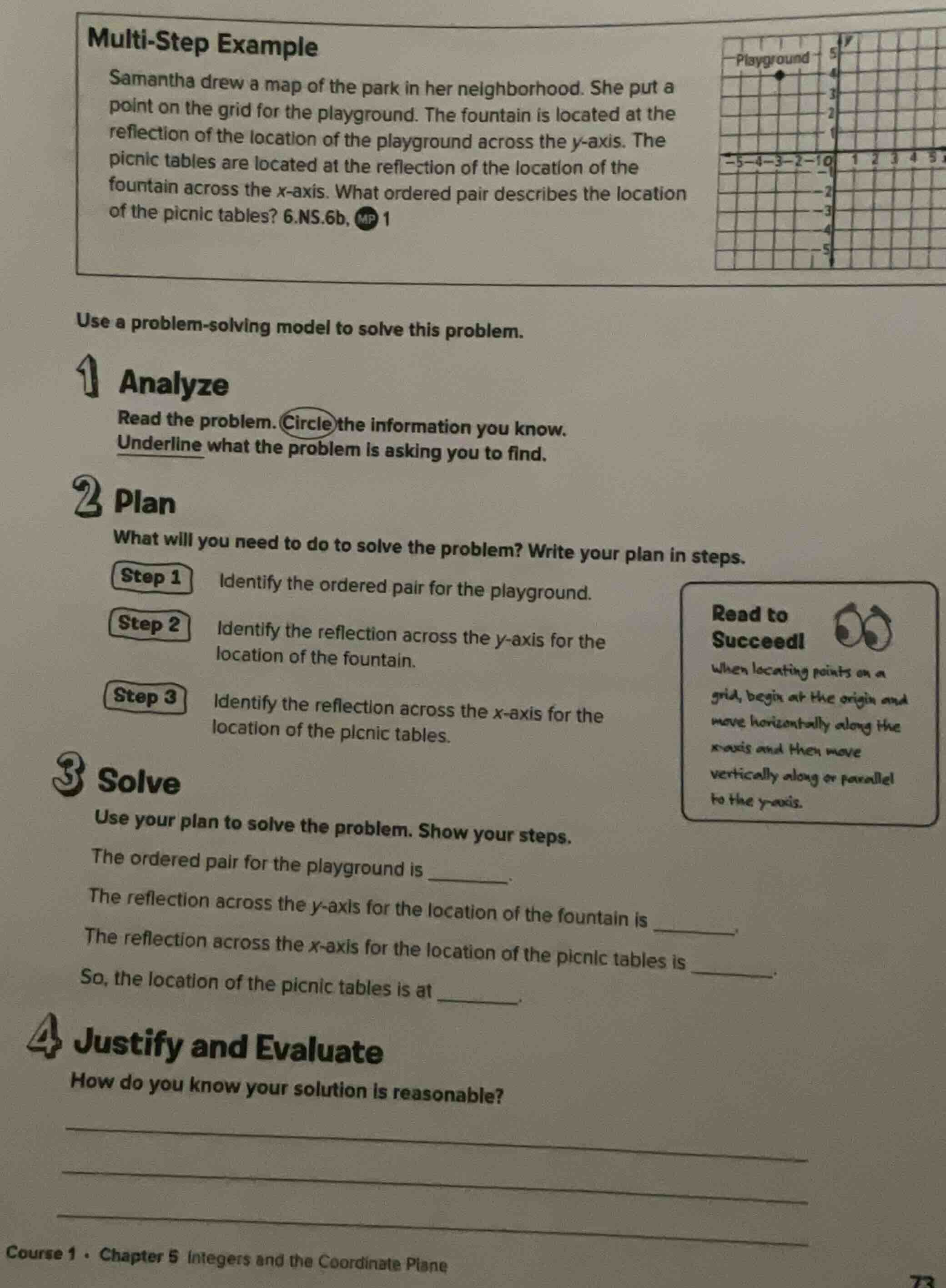 multi-step example samantha drew a map of the park in her neighborhood.…