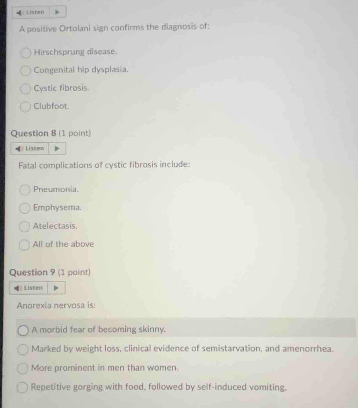 a positive ortolani sign confirms the diagnosis of: hirschsprung diseas…