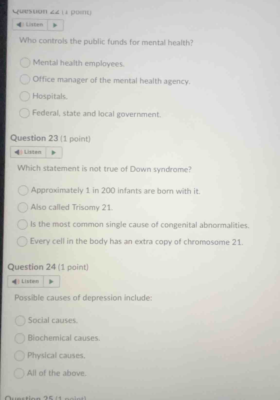 question 22 (1 point) listen who controls the public funds for mental h…