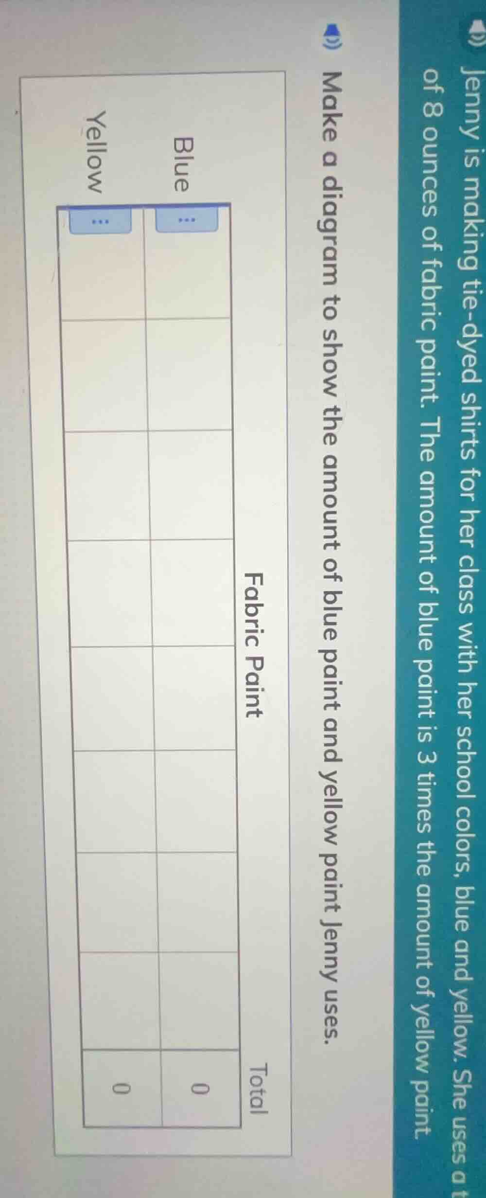 jenny is making tie - dyed shirts for her class with her school colors,…