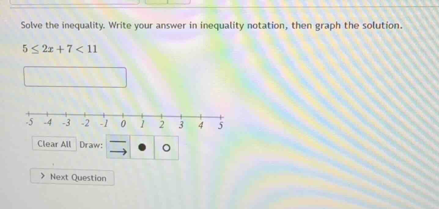 solve the inequality. write your answer in inequality notation, then gr…