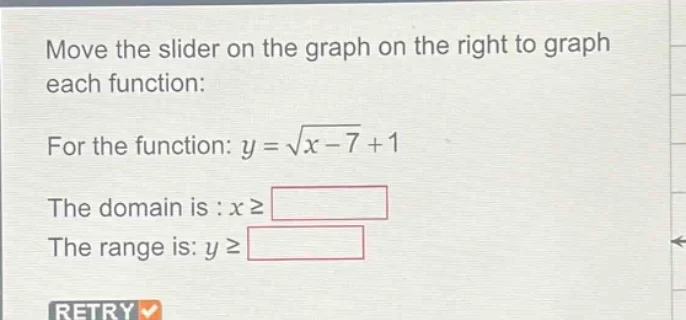 move the slider on the graph on the right to graph each function: for t…