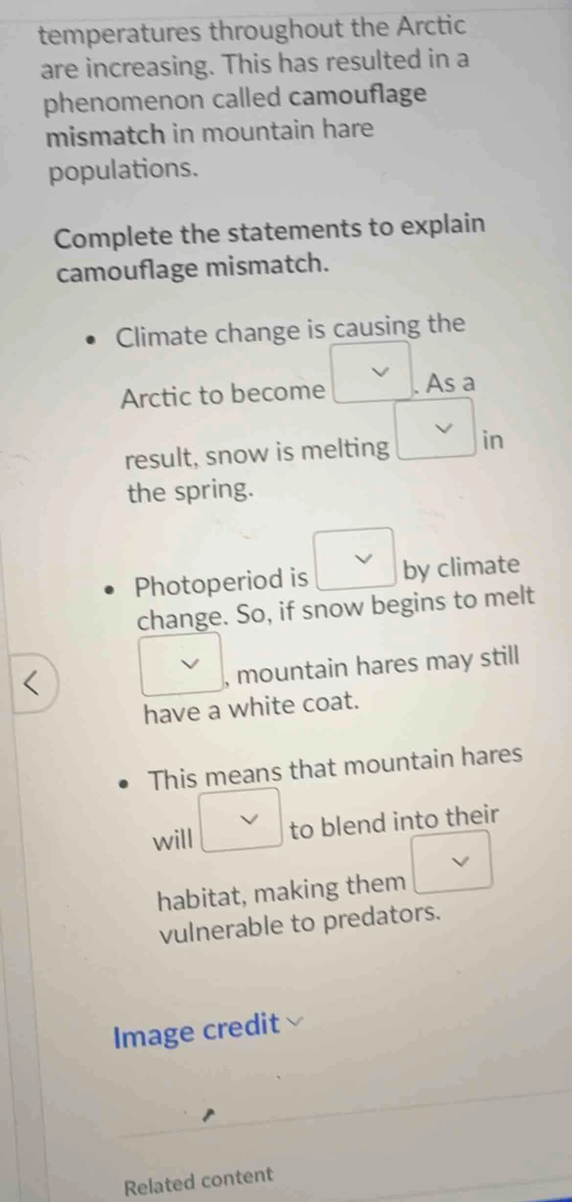 temperatures throughout the arctic are increasing. this has resulted in…