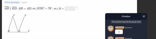 fill in the blank (1 point) (overline{ab} parallel overline{ed}), (ab =…