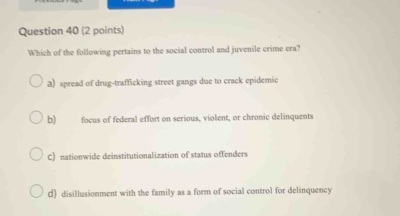 question 40 (2 points) which of the following pertains to the social co…
